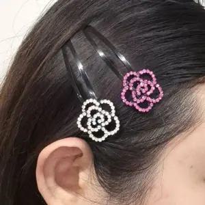 [골드스마일]여신 헤어장식 이쁜 단발머리핀 큐빅 똑딱핀