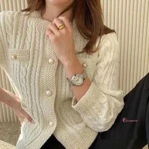 위드기프트 럭셔리 가디건 펄꽈배기ssu355