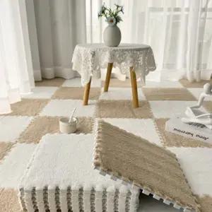 조립식 털 퍼즐러그 30x30cm 4색상 층간소음방지 바닥매트 거실 인테리어 카페트