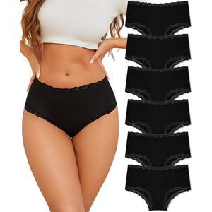 무언가 빅 코튼 속옷 하이웨이스트 속옷 팩 비키니 치키 팬티