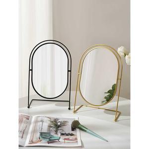 인테리어 장식 골동품 골드프레임 스마트 단스탠드 사무실 프레임 탁상거울