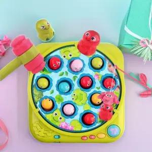 왕개구리 2in1 게임 낚시놀이 자석 보드게임 회전 어린이 두더지잡기 망치 작동 테이블