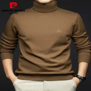 목티 폴라티 터틀넥 목폴라티 피에르 가르뎅 남자 남성 울 스웨터 2025년 겨울 단색 무지 언더셔츠 캐주얼