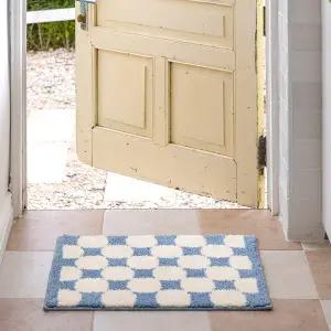 [보리보리/파크론]자카드 러그 발매트 블루버블 60x45cm