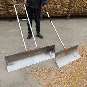 스테인레스 밀대  바퀴달린 넉가래 대형 삽 스크래펴 제설용 눈삽 축사 목장 청소