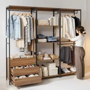 솔리드 드레스룸 시스템장 맞춤 행거 시스템옷장 세트 1200 1600 2400 3200