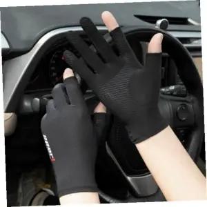 [골드스마일]스포츠장갑 레저쿨 남성 2컷 스포츠 장갑(블랙) 냉감 등산 논슬립