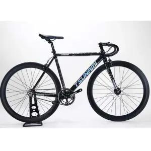 픽시자전거 싼곳 쓰나미픽시 앞뒤브레이크포함 불꽃블랙+전후방브레이크