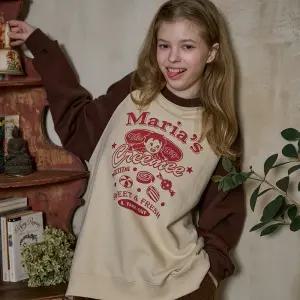 크리미 캔디 레글런 스웨트셔츠 브라운