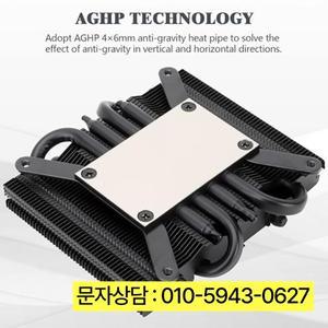 Thermalright AXP90 X36 검정색 로우 프로파일 CPU 쿨러 AGhp 호환 기술 AMD AM4 AM5/Intel 115X/1200/17XX