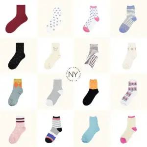 [NY코튼클럽] 여성 중목 패션 양말 5족 무료배송