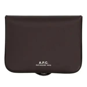 로고 엠보싱 라운디드 코너 가죽 지갑 PXAWVH63176 CAE