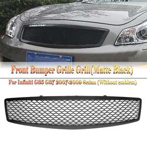 인피니티 G35 G37 2007-2009 세단 4 문짝 전용 전면 그릴, 탄소 섬유 룩 어퍼 범퍼 후드 메쉬, 매트/글로스