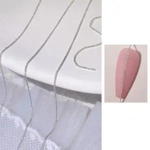 파츠 젤 스톤 스티커 재료 셀프 아트 용품 네일체인 꽈배기실버 50cm