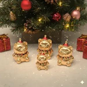 [크리스마스] 황금 산타 곰돌이 에디션 연인,가족을 위한 변치 않는 금테크 콩알금 골드바