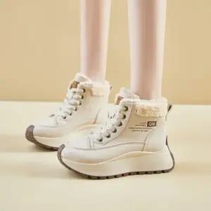 [디아슈즈]디슈 겨울 털안감 하이탑 키높이 통굽 스니커즈 4cm