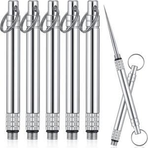 1Pcs 휴대용 티타늄 이쑤시개 보호 홀더가있는 포켓 열쇠 고리가있는 재사용 가능