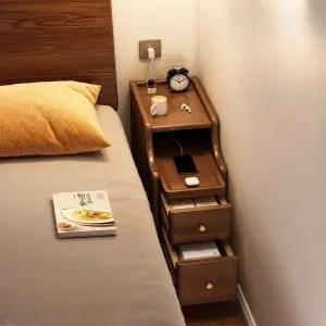 원목 틈새협탁 침대옆 간이 침실 테이블