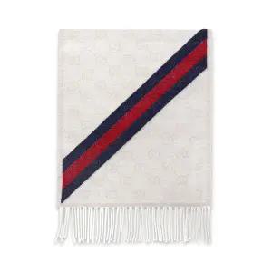 [선물케이스 증정]  뉴 니키 웹 울 머플러 570603 3G200 9568 아이보리