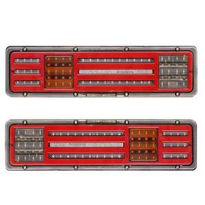 화물 트럭 LED 후방 조명 어셈블리 범용 라이트 가이드 테일 램프 액세서리 방수 좌우 24V 2개