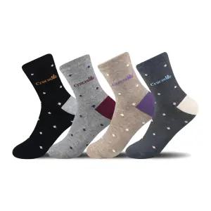 크로커다일 여성용 스몰다야 캐주얼 중목양말 4족 세트 CD305