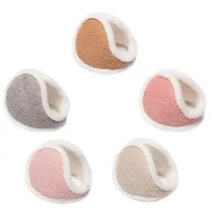 겨울 배색 따뜻하고 귀여운 뽀글이 기모 귀마개 군용품 니트 아동 털 귀도리 방한장갑 어린이 귀마개 등산