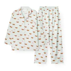 [오르시떼](의정부점)남성 G103 핫도그까미유 긴소매 파자마 세트