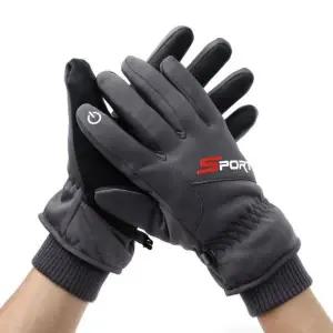 터치 방한장갑 스포츠 휴대폰 스키 보드 등산 회색