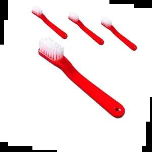 인체공학적설계 힘들이지 않고 닦을 수 있는 틀니 전용 칫솔 X 4개입