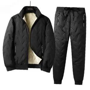 남성 패딩 트랙수트 양털 안감 겨울 운동복 조거 바지 점퍼 방한복