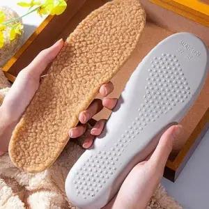 폭신 경량 라텍스 뽀글이 양털 남성 여성 겨울 깔창