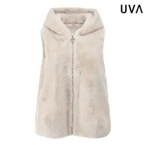 후드 페이크 퍼 집업 페미닌 베스트 (UO4VW002L0)1025025