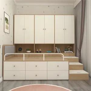 좁은방 수납 벙커 침대 초등학생 성인 이층침대 계단 서랍형 평상형 프레임 중학생