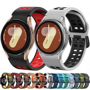 갤럭시 워치용 실리콘 스트랩, 2 색 노갭 손목 밴드, 6 4 클래식, 7, 6, 5/4, 44mm, 5 프로, 43mm