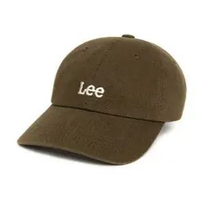 리 lee 스몰 트위치 로고 코튼 커브 볼캡 브라운