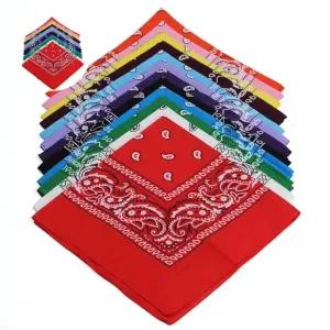 손수건 쓰러담아 페이즐리 스카프 두건 사각 반다나