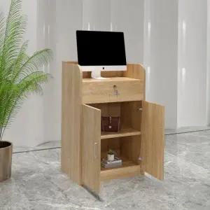 인포메이션 계산대 카운터 프론트 식당 테이블 카페 화이트 더블캐비닛A4 60x42x95cm