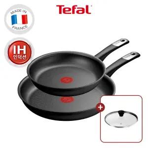 [테팔] 퍼펙트 터치 티타늄 3X 인덕션 프라이팬 2종 (팬20+팬28) +레온유리뚜껑28