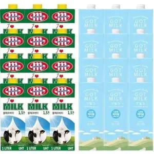 믈레코비타 아이러브 저지방 갓밀크 저지방 혼용출고 1.5 1L 12입r