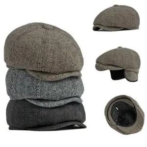귀달이 남성 헌팅 캡 신사 남자 겨울 헌팅 캡 팔각모