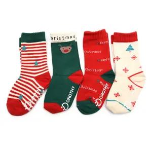 양말 유아 아동 트리산타 아기 세트 어린이집 신상 산타 인기 선물 크리스마스 4켤레