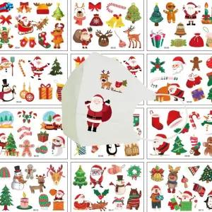 크리스마스 타투스티커 10종 12종 야광 스티커