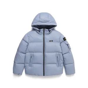 [정품] 내셔널지오그래픽 N244UDW820 골든몰 숏기장 구스 후디 다운 점퍼 STONE 블루 997825