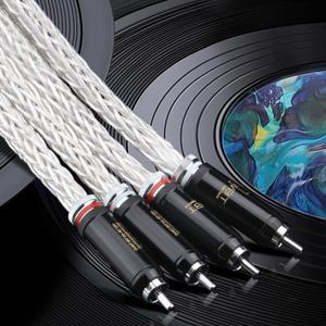 RCA 케이블하이엔드 오디오 실버 도금 OCC 12 가닥 케이블 WBT RCA 플러그 0102AG to 6AG