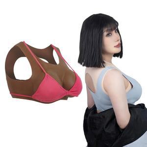 야루오첸 실리콘 가짜 가슴 크로스드레서 드래그 코스프레용 플레이트 형성 홀백