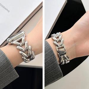 삼성 갤럭시 워치 7 6 5 4 40 44mm 6클래식 액티브 2 여성용 럭셔리 러브 하트 메탈 스트랩, 화웨이 GT2/3 스트랩 호환