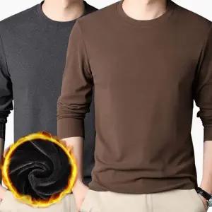 데일리 남성 기모 티셔츠 무지티셔츠 남성 긴 팔 티셔츠 라운드