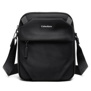 콜니스 키어스 크로스바디 남성용 가방, 지퍼와 조절 가능한 어깨끈이 달린 소형 메신저백, 블랙
