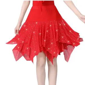 라인댄스 스커트 스포츠 사교 댄스 치마 무용 반짝이