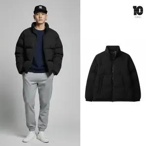 [백화점 출고] 탑텐 패딩 남자 에어테크 볼륩 헤비 블랙 하이넥 스탠드넥 퀼팅 데일리 보온성 숏 자켓 점퍼